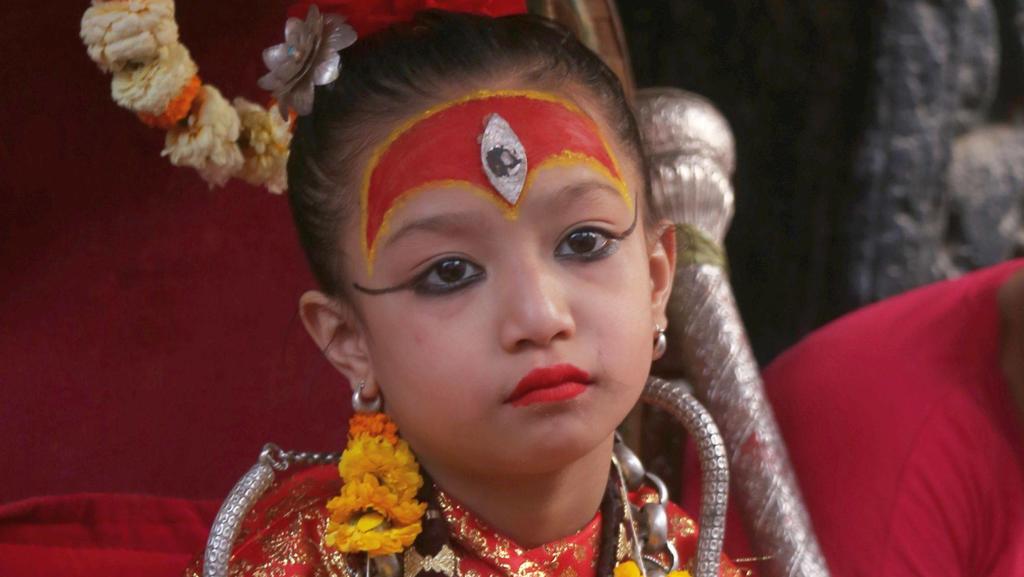 Kindsgöttin in Nepal