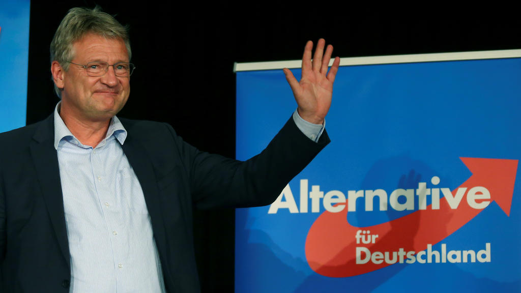 Joerg Meuthen, candidate of Germany's anti-immigration party Alternative for Germany (AfD) attends a final campaign event ahead of the EU election in Frankfurt, Germany May 24, 2019. REUTERS/Ralph Orlowski