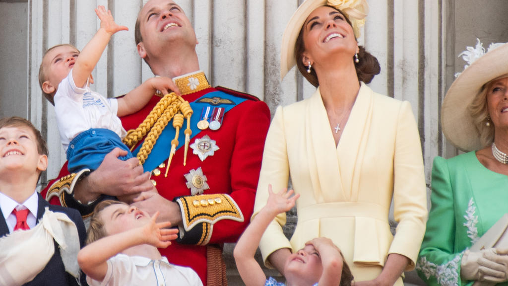 Familien-Stell-Dich-ein bei Trooping the Colour