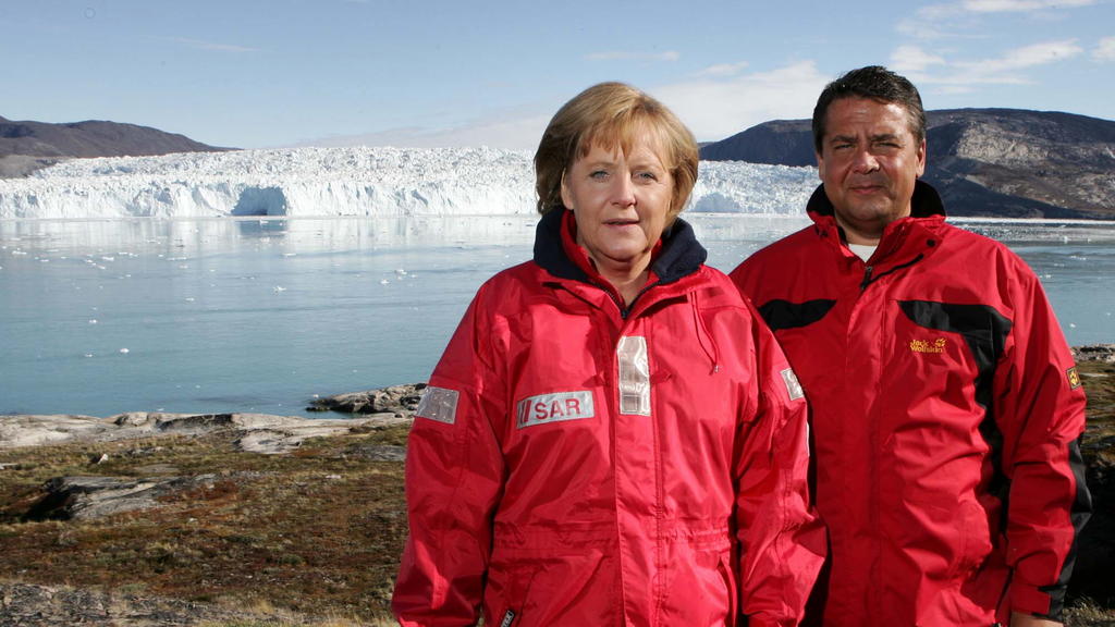 Angela Merkel und Sigmar Gabriel, im Jahr 2007 als "klimakanzlerin" und als Umweltminister