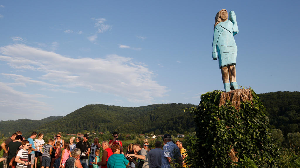 Die Statue sorgt in Slowenien für Gesprächsstoff.