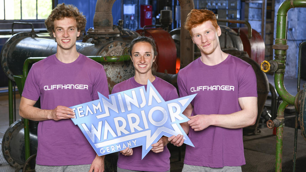 Das Team "Cliffhanger": Alexander Wurm (Kapitän), Juliane Wurm und Max Pinz.BB: Zweite Staffel, Foto: TVNOW / Markus Hertrich, AZ 30.04.2019, AZ 02, AZ02, Gruppenfoto, neutral