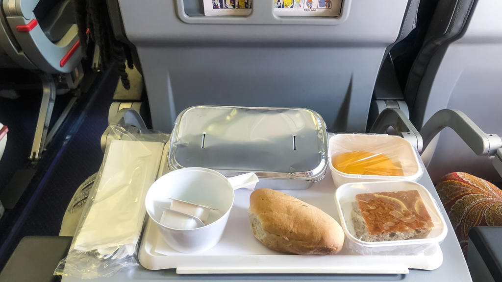 Essen im Flugzeug