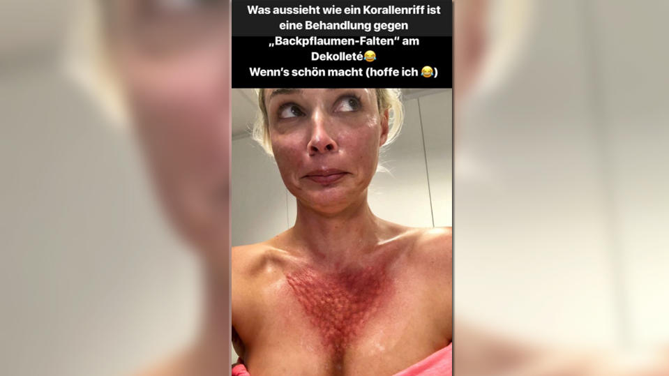 "Sieht aus wie ein Korallenriff" - so kommentiert die Katze ihre Beauty-Eskapade.