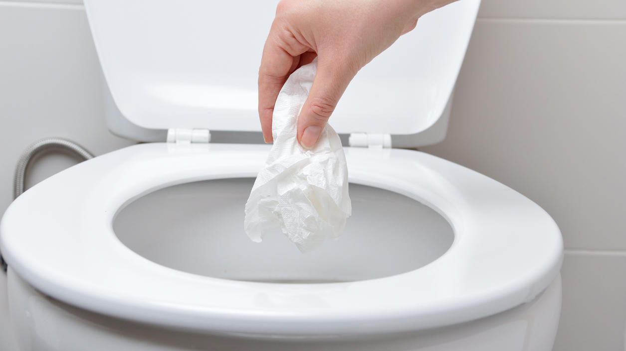 Toilette tampons die darf werfen man in Wo Zahnseide
