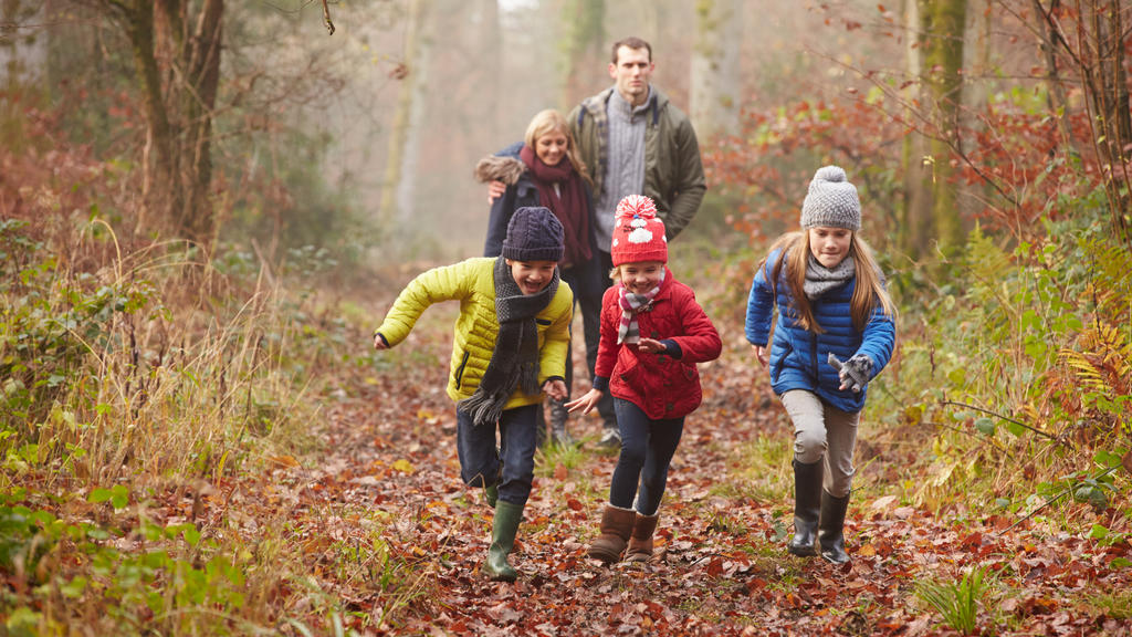 Familienspaß: Waldspaziergang im Herbst