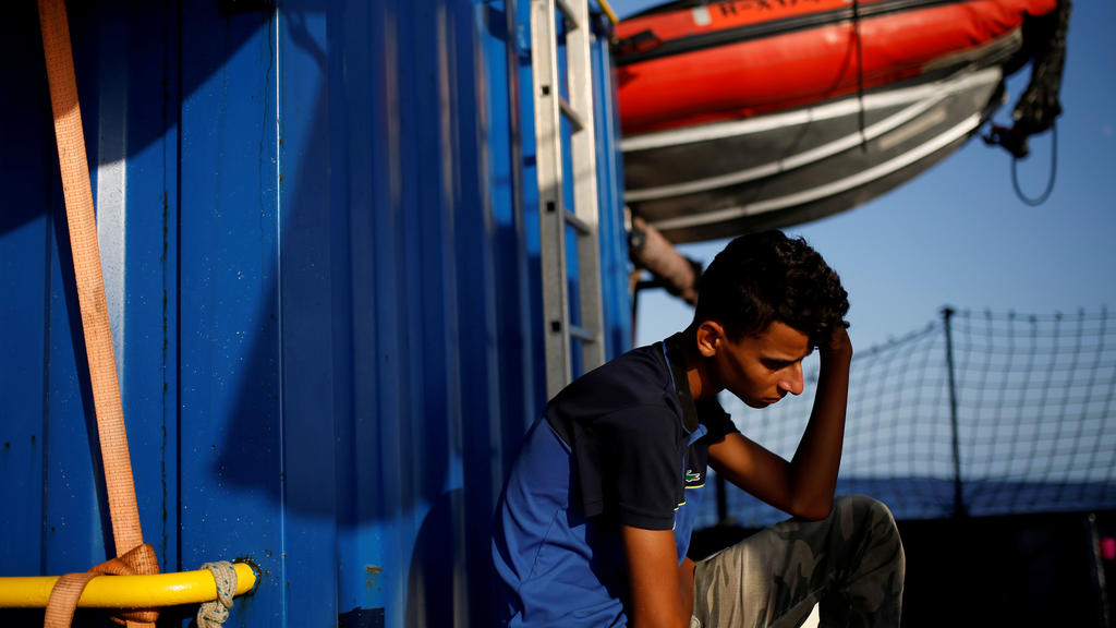 Geretteter auf der „Alan Kurdi“