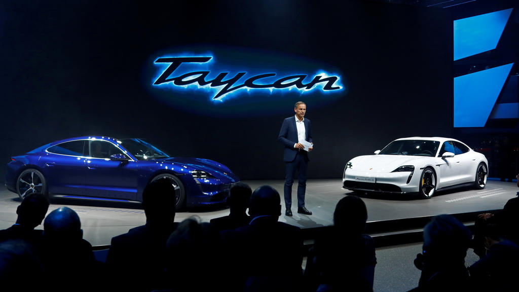 Porsche AG CEO Oliver Blume speaks at the 2019 Frankfurt Motor Show (IAA) in Frankfurt, Germany, September 10, 2019. REUTERS/Ralph Orlowski