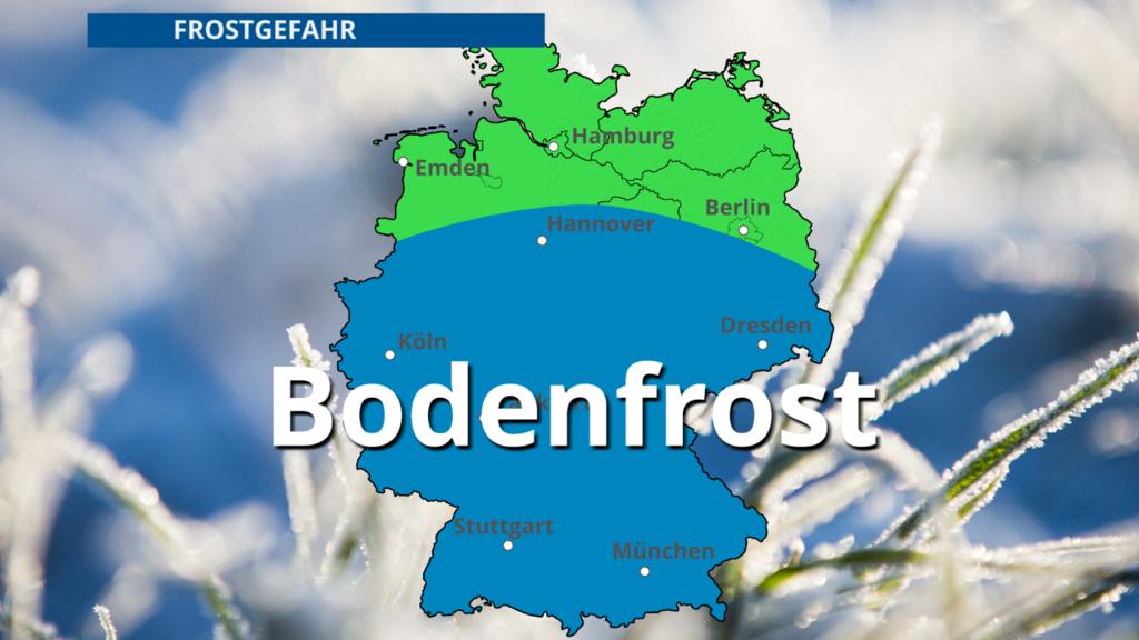 Die Gefahr von Bodenfrost in der Nacht zu Freitag.