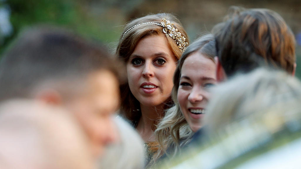Princess Beatrice of York arrives to attend the wedding of fashion designer Misha Nonoo at Villa Aurelia in Rome, Italy, September 20, 2019. REUTERS/Yara Nardi