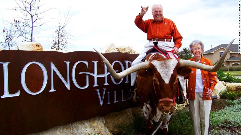 Beide teilen die Leidenschaft für die "Texas Longhorns".