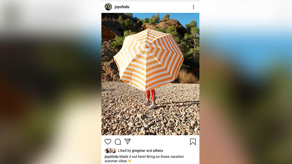 Instagram-Feed ohne Likes.