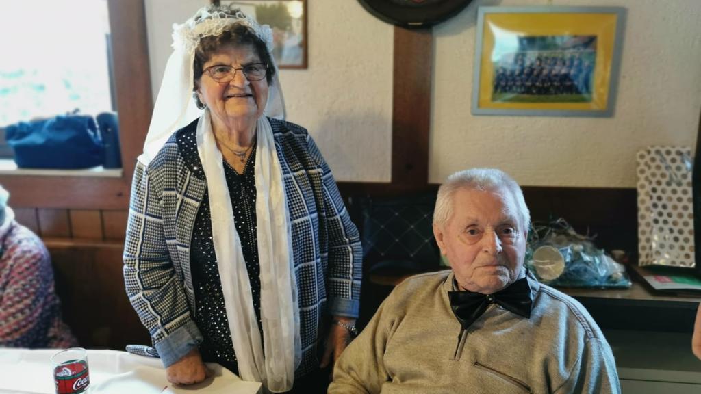 Lieselotte und Herbert Becker bei der Feier ihrer Gnadenhochzeit.