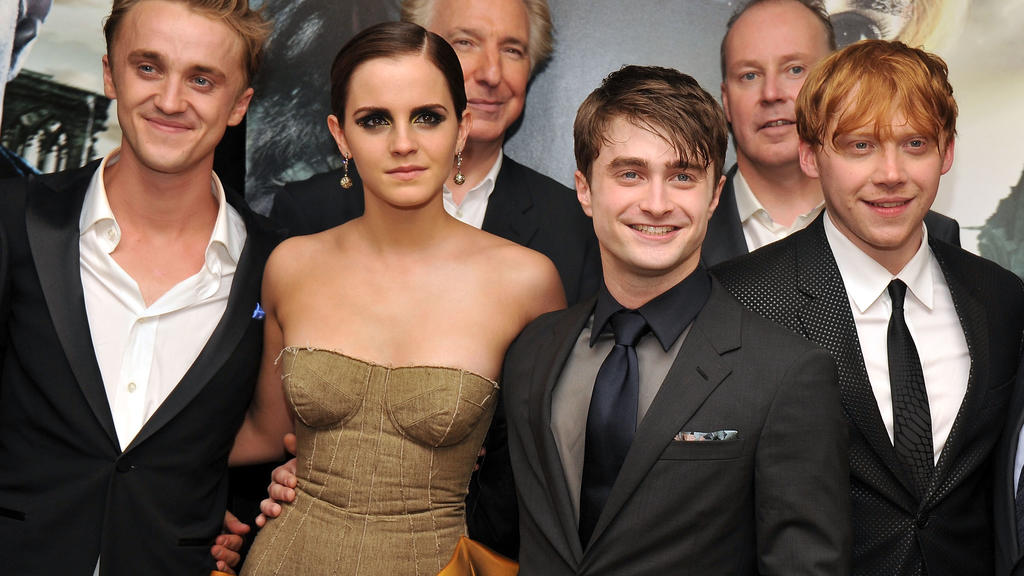 Tom Felton, Emma Watson, Daniel Radcliffe und Rupert Grint 2011 bei der Premiere von "Harry Potter And The Deathly Hallows: Part 2" in New York.