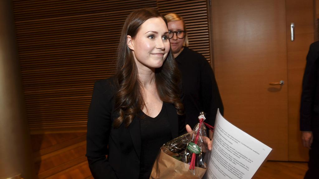 The candidate for the next Prime Minister of Finland, Sanna Marin, after the SDP s Prime Minister candidate vote in Helsinki, Finland, on Sunday, Dec. 8, 2019. Helsinki Finland PUBLICATIONxNOTxINxSUIxAUTxFRAxKORxJPNxSWExNORxFINxDENxNED Copyright: xV