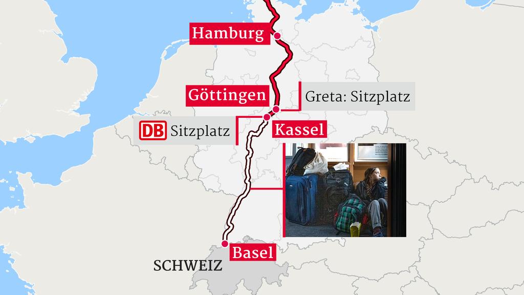 Gretas Fahrt quer durch Deutschland