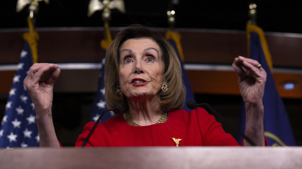 News Bilder des Tages December 19, 2019, Washington, District of Columbia, USA: Speaker of the United States House of Representatives Nancy Pelosi Democrat of California speaks at her weekly press conference on Capitol Hill in Washington D.C., U.S.,
