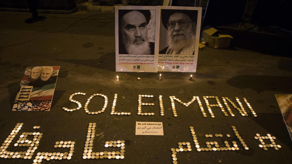 January 7, 2020, Tehran, Iran: Iranians light candles during a gathering to commemorate the memory of the former IRGC Qods Force commander Qasem Soleimani in central Tehran, Iran. Qasem Soleimani, the head of the Iranian Islamic Revolutionary Guards