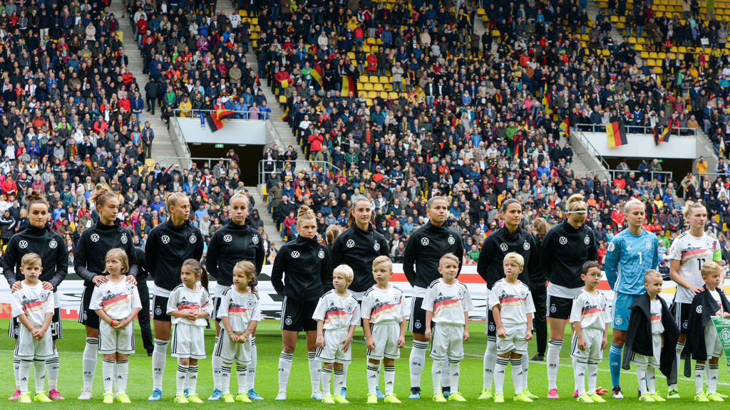 Deutsche Frauen Fußballnationalmannschaft Teamfoto