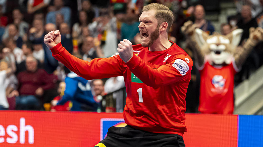 Handball, Maenner: EM 2020, Hauptrunde, Gruppe 1, Oesterreich - Deutschland Johannes Bitter Deutschland / TVB Stuttgart Wien Stadthalle Wien Oesterreich *** Handball, Men EM 2020, Main Round, Group 1, Austria Germany Johannes Bitter Germany TVB Stut