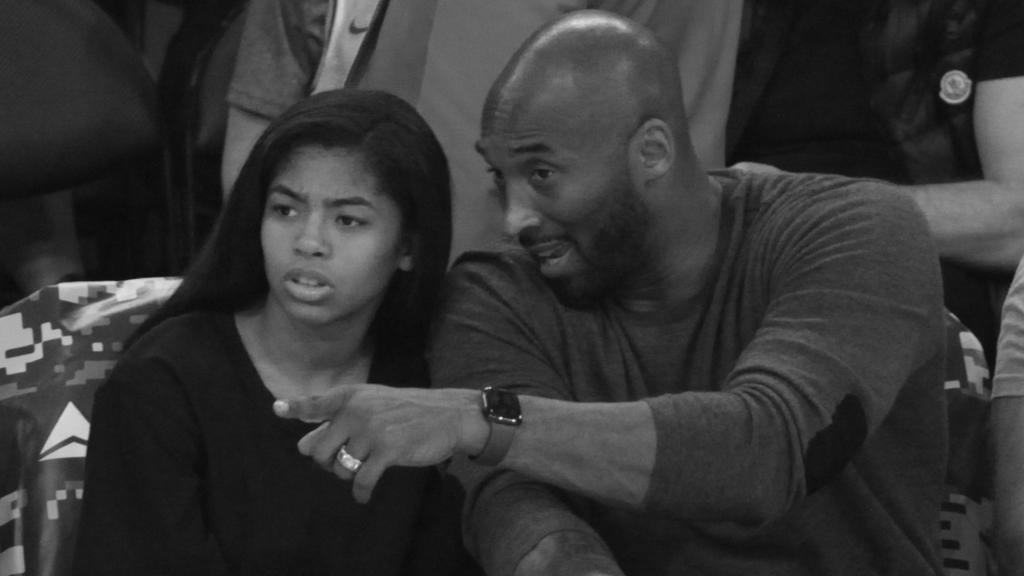 Kobe Bryant and daughter Gianna hang out as they attend a basketball game between the Los Angeles Lakers and the Atlanta Hawks at Staples Center on November 17, 2019 in Los Angeles, CaliforniaPictured: Kobe Bryant and Gianna BryantRef: SPL5129957 171