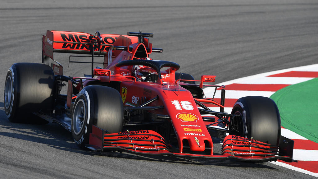 BARCELONA, SPAIN - FEBRUARY 19: Charles Leclerc of Monaco driving the (16) Scuderia Ferrari SF1000 on track during day one of Formula 1 Winter Testing at Circuit de Barcelona-Catalunya on February 19, 2020 in Barcelona, Spain. (Photo by Rudy Carezzev