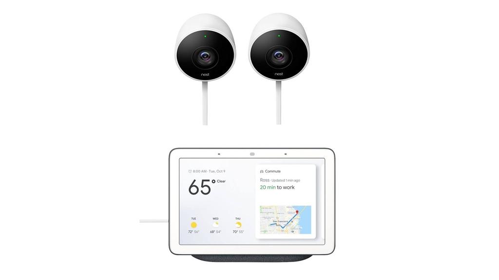 Durchdachtes Bundle: Der Google Nest Hub kombiniert mit zwei Outdoor-Kameras!