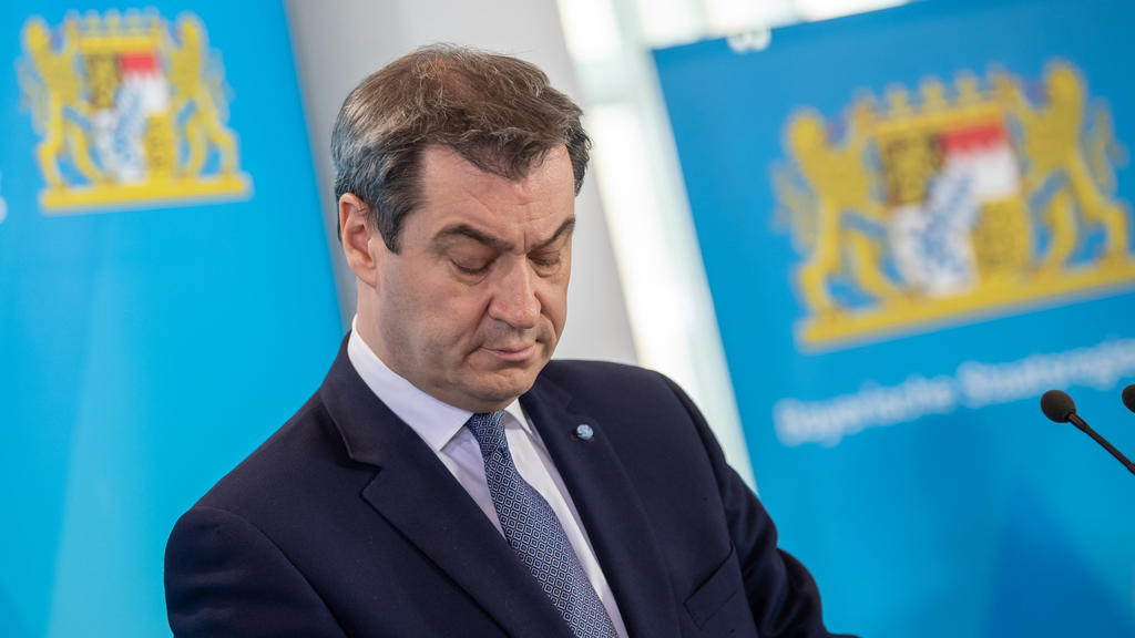 20.03.2020, Bayern, München: Markus Söder (CSU), Ministerpräsident von Bayern, während einer aktuellen Pressekonferenz in der bayerischen Staatskanzlei. Foto: Peter Kneffel/dpa +++ dpa-Bildfunk +++
