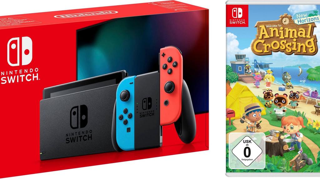 Nintendo Switch mit Animal Crossing New Horizons"