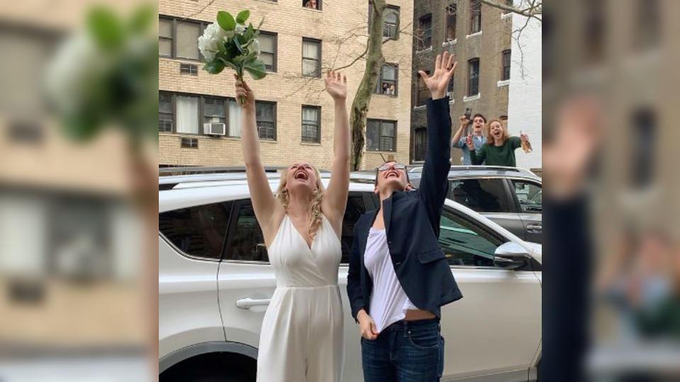 Hochzeitspaar Reilly Jennings und Amanda Wheeler