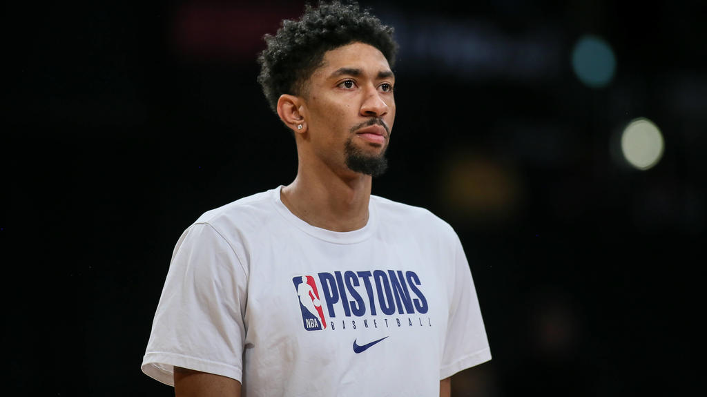 LOS ANGELES, CA - JANUARY 05: Detroit Pistons forward Christian Wood 35 during an NBA, Basketball Herren, USA game between the Detroit Pistons and the Los Angeles Lakers on January 05, 2020, at Stapes Center in Los Angeles, CA. Photo by Jevone Moore/