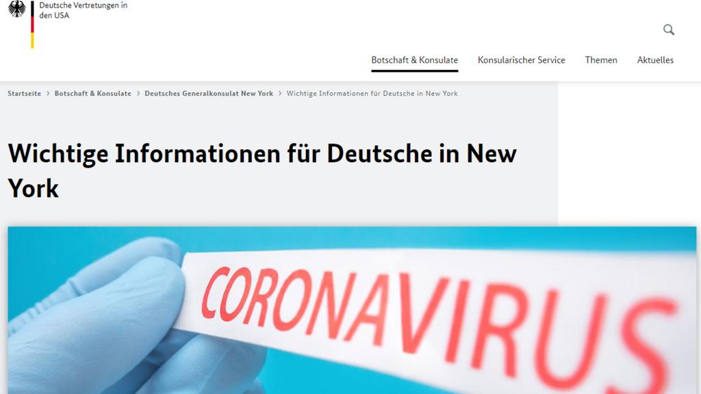 Die Deutsche Botschaft in den USA rät zur Heimkehr aller Reisenden