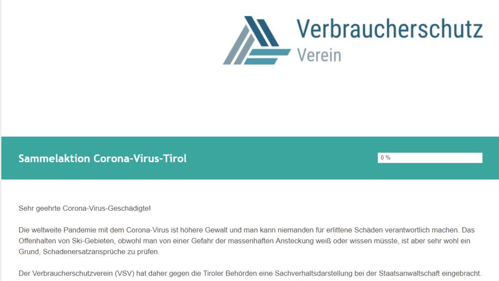 Fragebogen vom österreichischen Verbraucherschutzverein