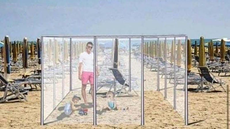 Plexiglas-Boxen für Strandurlaub?