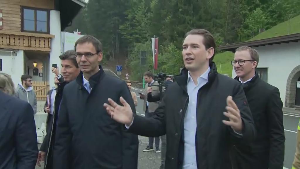 The conservative politician was out in the Kleinwalsertal on Wednesday without a face mask.