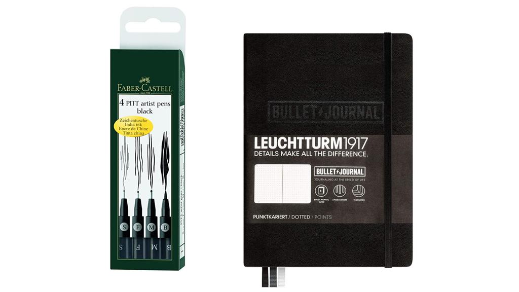 Pitt Artist Pen und Bullet Journal.