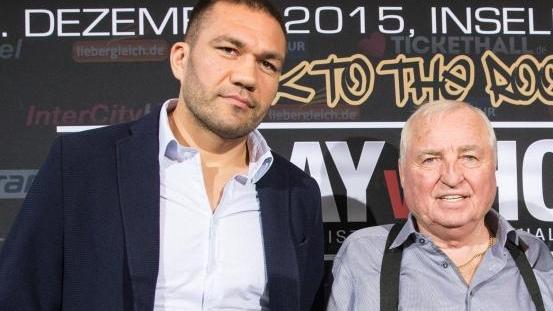 Kubrat Pulev, Ulli Wegner und Jack Culcay. Foto: Christian Charisius