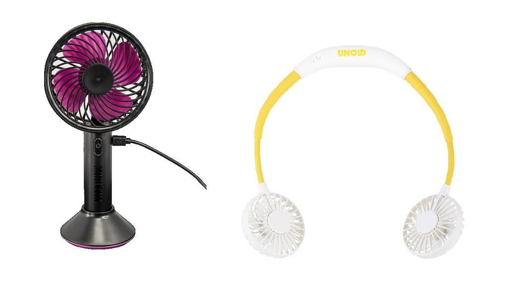 Nackenventilator und Handventilator