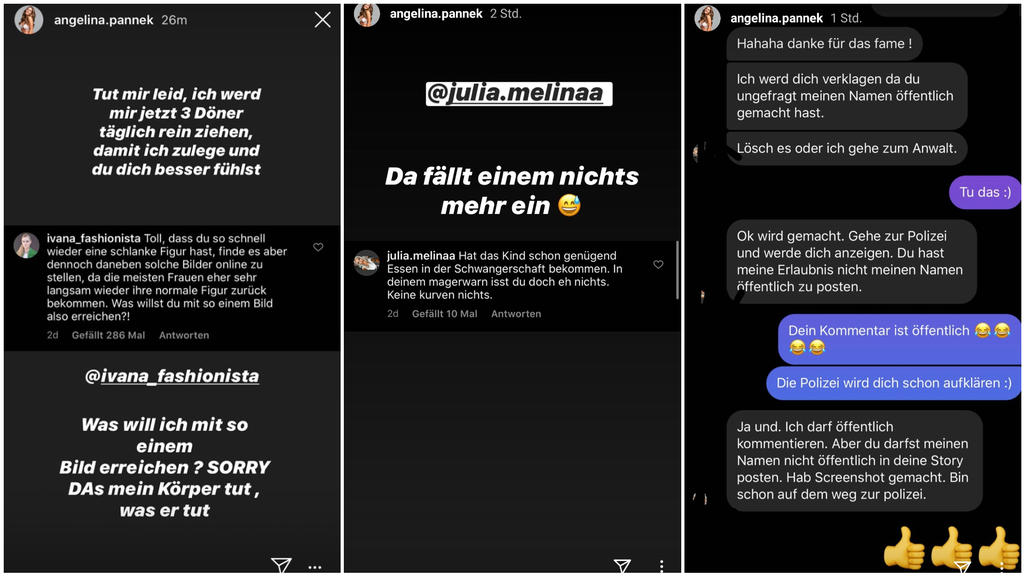 Angelina Pannek: Instagram-Story