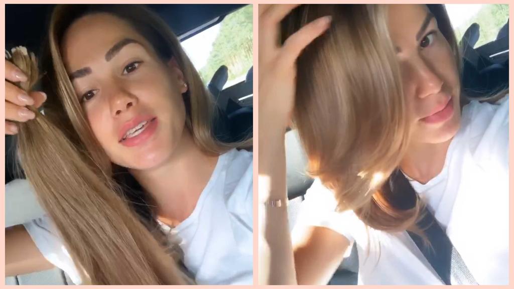 Angelina Pannek zeigt sich in ihrer Instagram-Story mit neuer Frisur