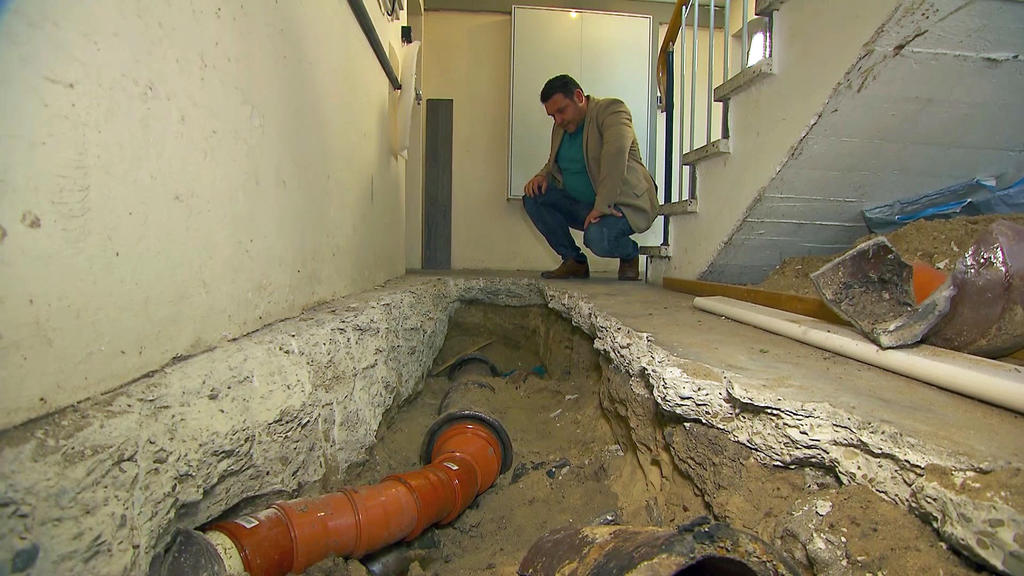 Bild der Verwüstung im Keller.