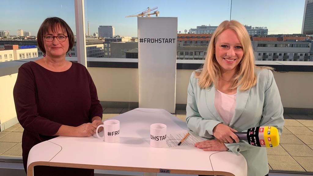Martina Renner, stellvertretende Parteichefin Linkspartei, im Gespräch mit Nadine Schullerus im RTL-Frühstart