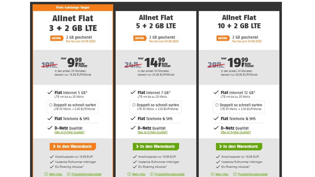 Allnet-Flats bei Klarmobil