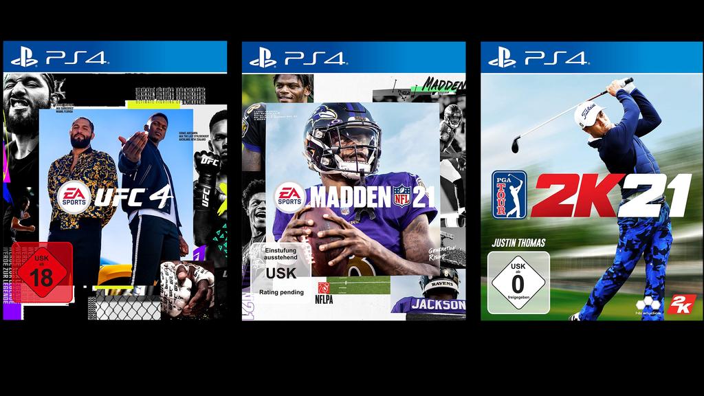 Madden 21, PGA Tour 2K21, UFC 4