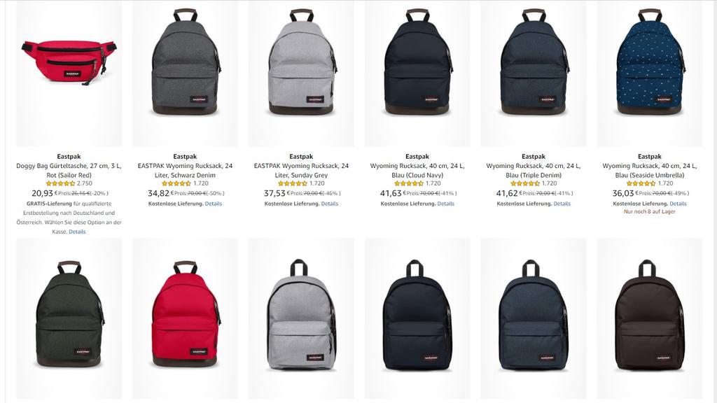 Rucksäcke und Taschen von Eastpak