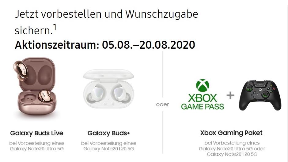 Galaxy Buds+ oder Xbox Game Pass, Controller &. Co.