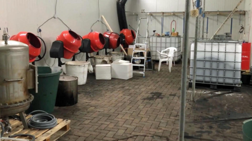 Kokswäsche in holländischem Drogenlabor.