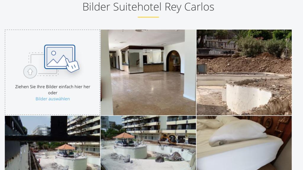Screenshot der Hotelbilder bei Holidaycheck