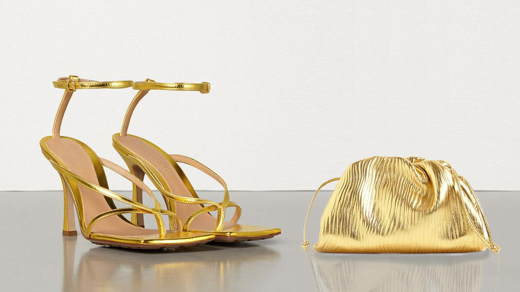 Schuhe und Tasche von Bottega Veneta