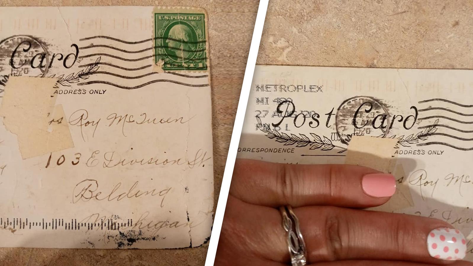 Skurriler Fund Im Briefkasten Frau Bekommt 100 Jahre Alte Postkarte